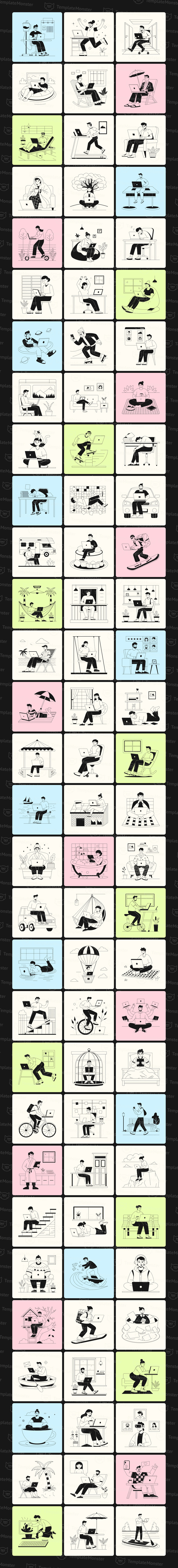 Set di illustrazioni vettoriali freelance - Caratteristiche Immagine 1