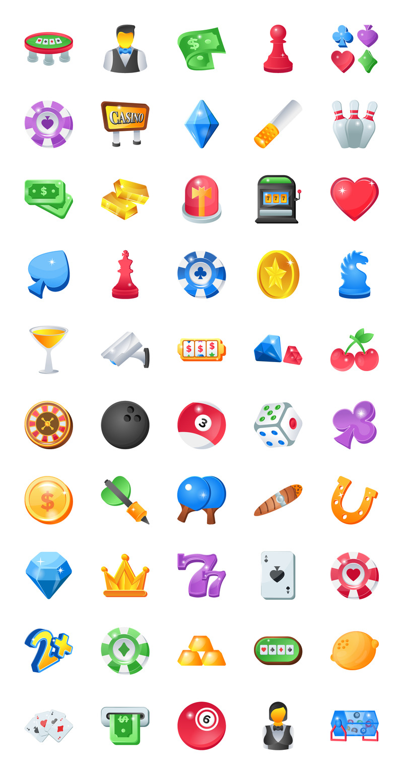 50 Cool Casino Flat Icons - Features Image 1