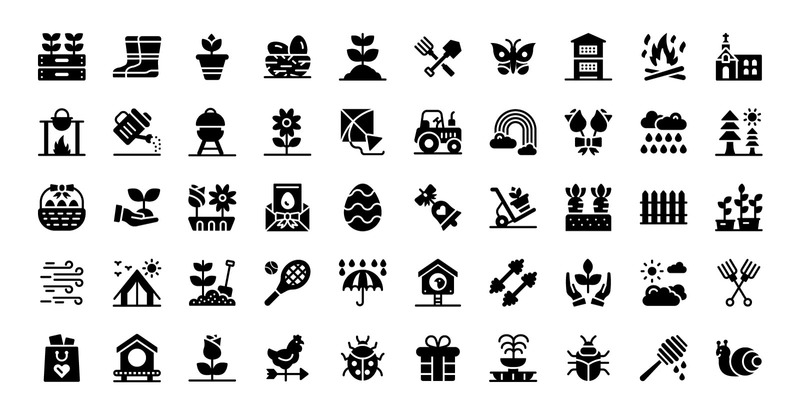 一组弹簧字形图标 - Features Image 1