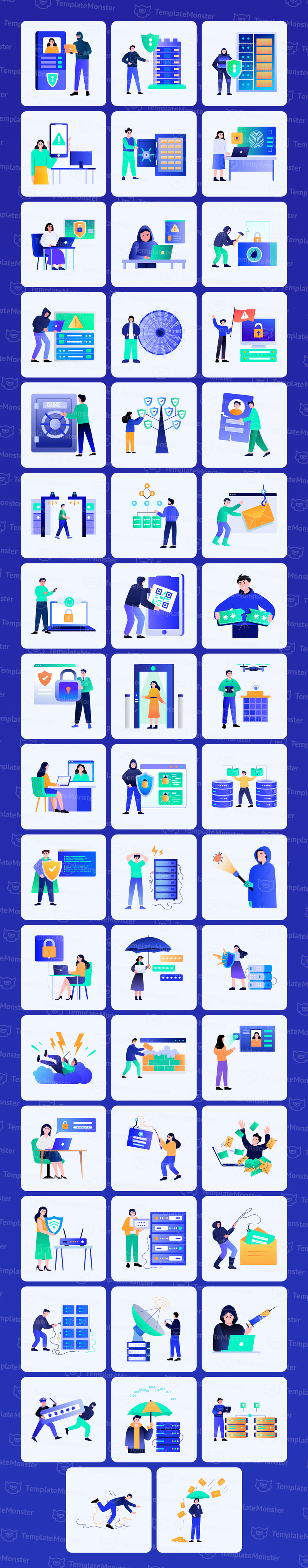 Cyber Security Illustration Set - Features Image 1