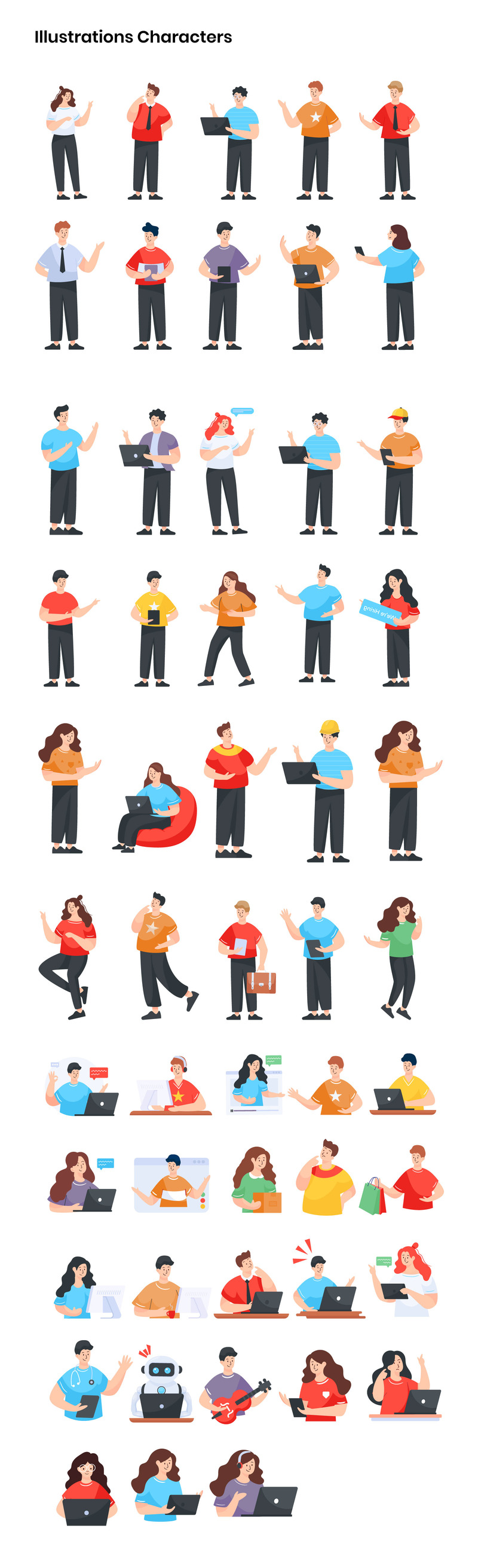 350+ Character Illustrations Pack - Features Image 12
