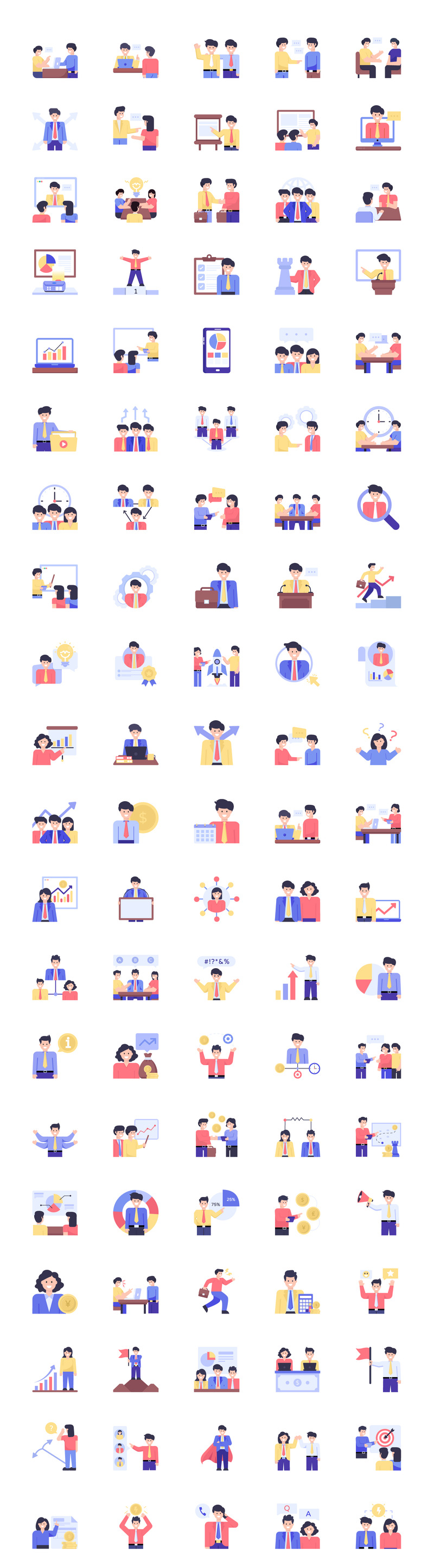 200 Business Management Icon Vectors - Features Image 1