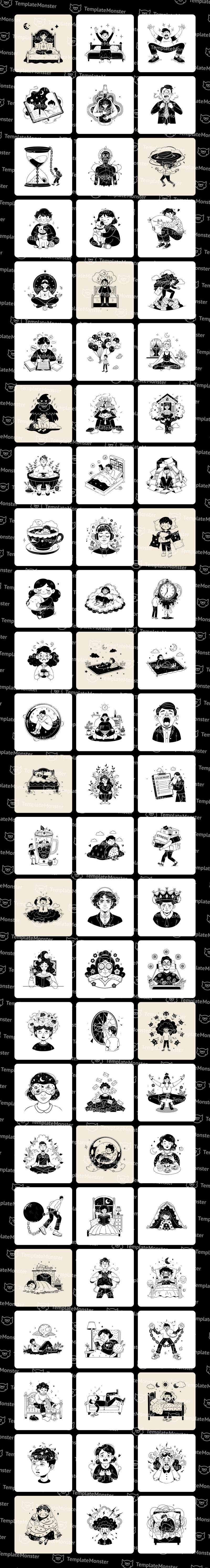 压力和睡眠插图集 - Features Image 1