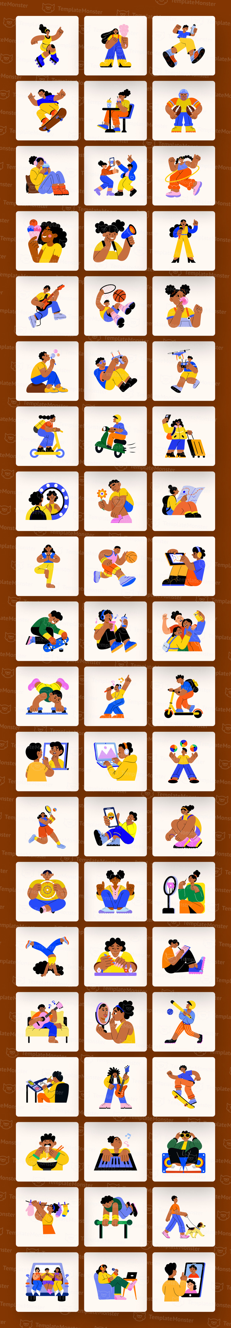 Teenager Illustration Art Set - Features Image 1