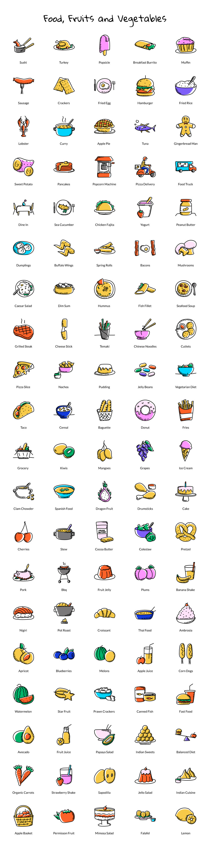500+ шаблонов Doodle Vectors Iconset - Features Image 3