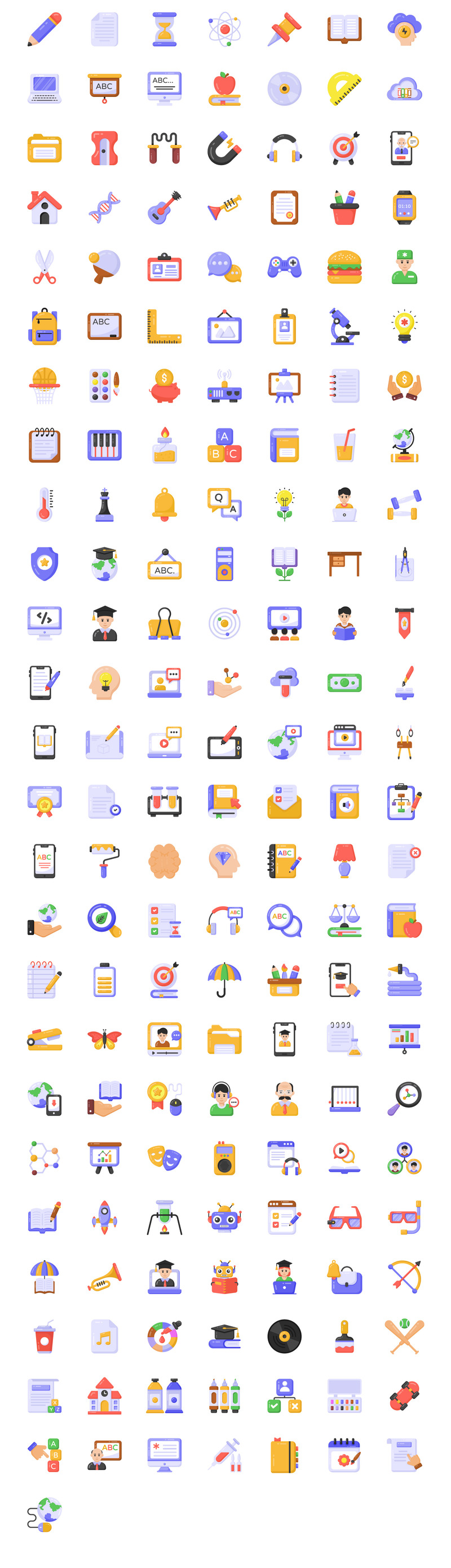 400 平学校图标集合 - Features Image 2