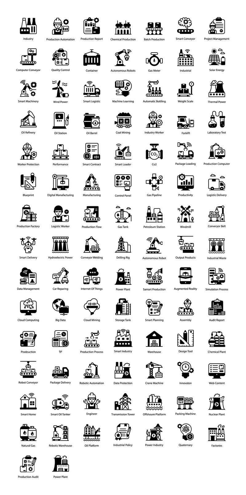 Factory Automation and Industrial Filled Icons - Features Image 1