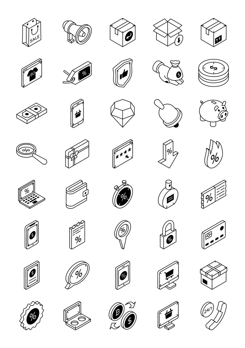 40 Black Friday vector Icons - Features Image 3