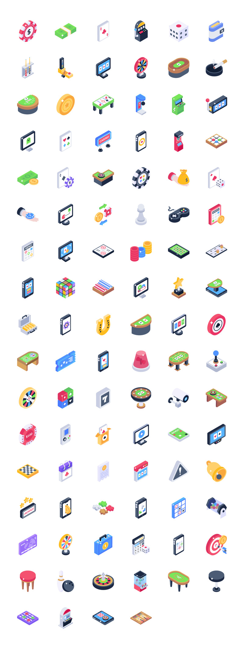 Isometric Icons of Casino - Features Image 1