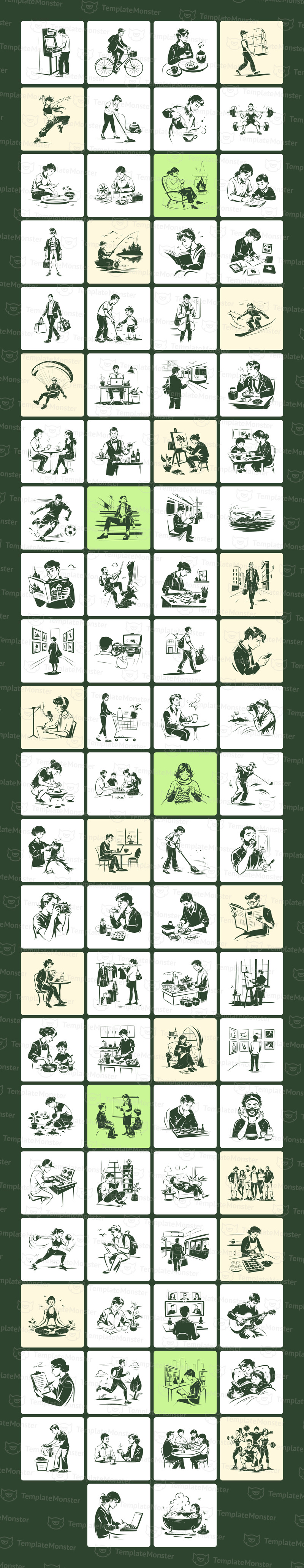 Illustrations de style de vie dessinées à la main - Caractéristiques de l’image 1