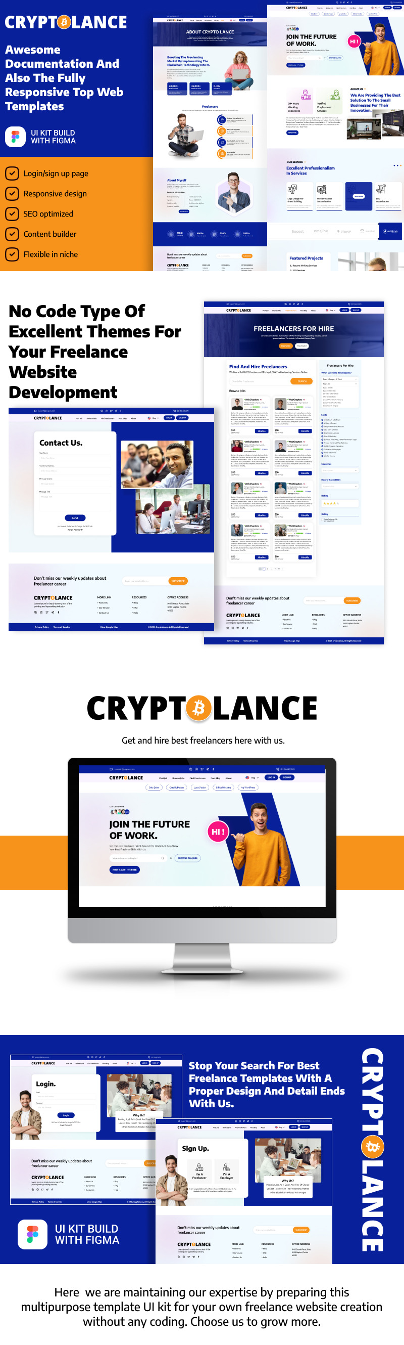 Cryptolance - Freelancers webbplatsmall - Features Image 1