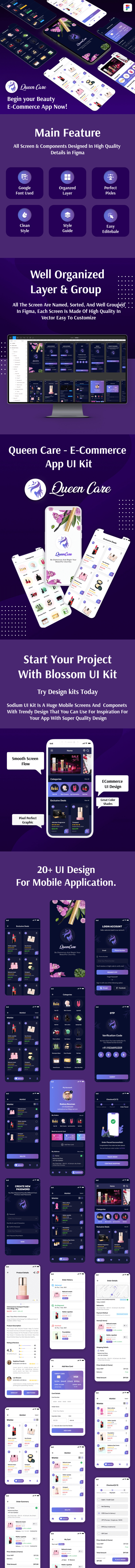 Queen Care Application UI/UX | Mobile Application - Figma - Features Image 1