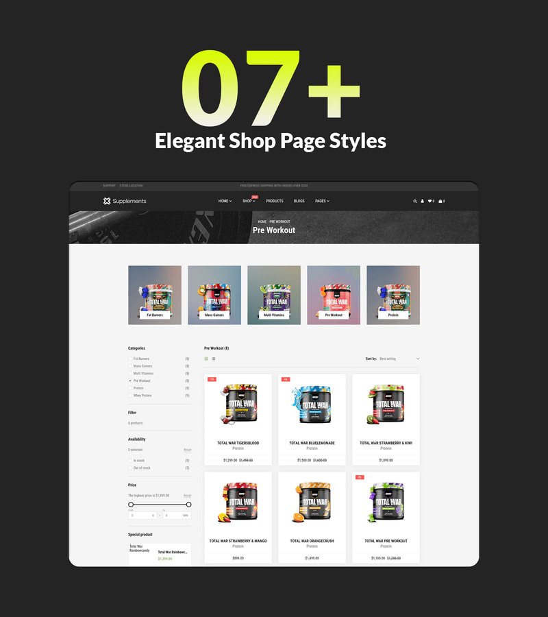 Suppléments - Thème Shopify pour compléments alimentaires pour salle de sport et fitness - Caractéristiques de l’image 5