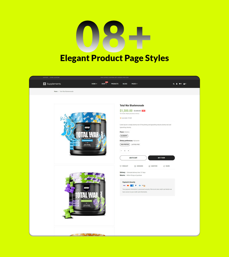 Suppléments - Thème Shopify pour compléments alimentaires pour salle de sport et fitness - Caractéristiques de l’image 7