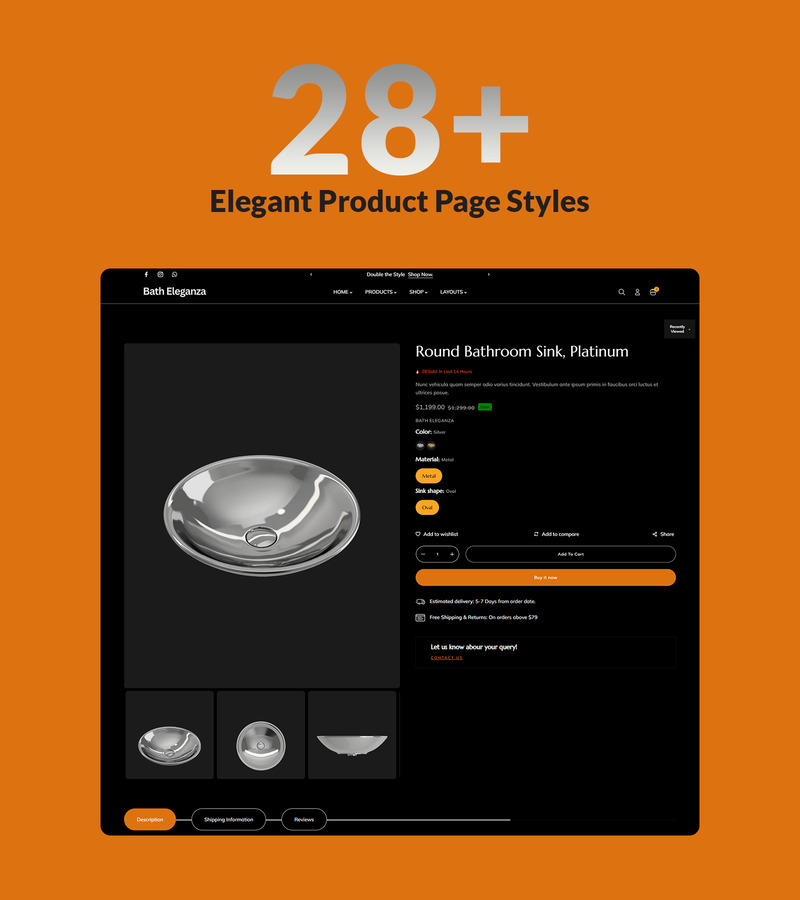 Bath Eleganza - Tema Shopify 2.0 per mobili da bagno - Caratteristiche Immagine 7