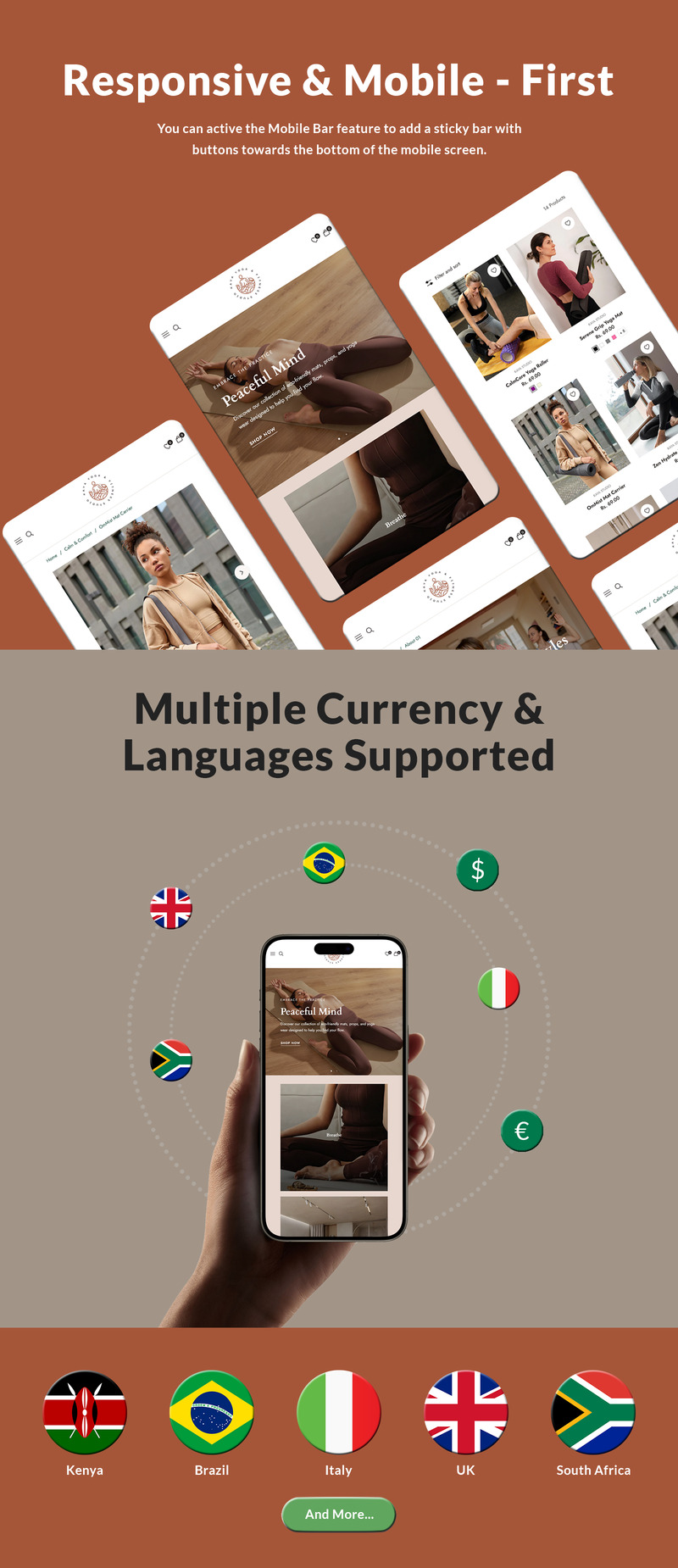Kaya - Egészségügyi meditáció és jóga Shopify 2.0 sablon - Features Image 4