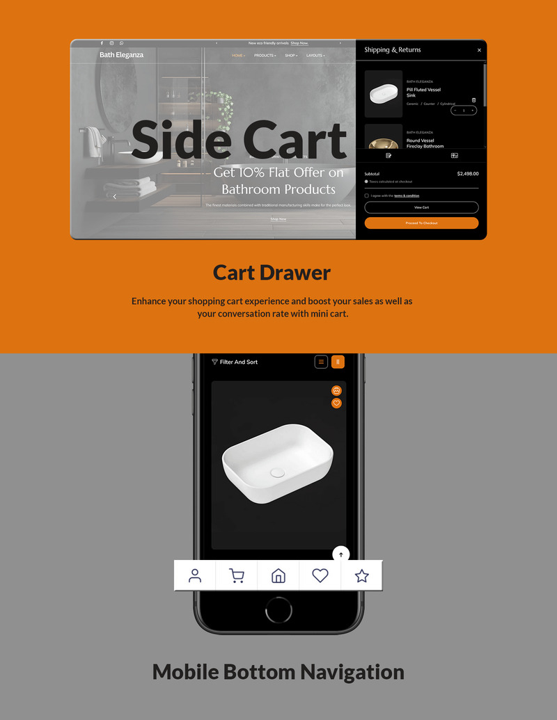 Bath Eleganza - Tema Shopify 2.0 per mobili da bagno - Caratteristiche Immagine 6