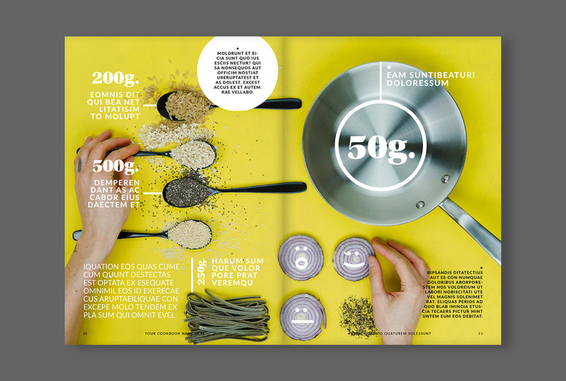 Cookbook / Recipe Book Layout Magazine Templates