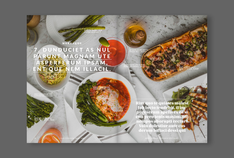 Cookbook / Recipe Book Layout Magazine Templates