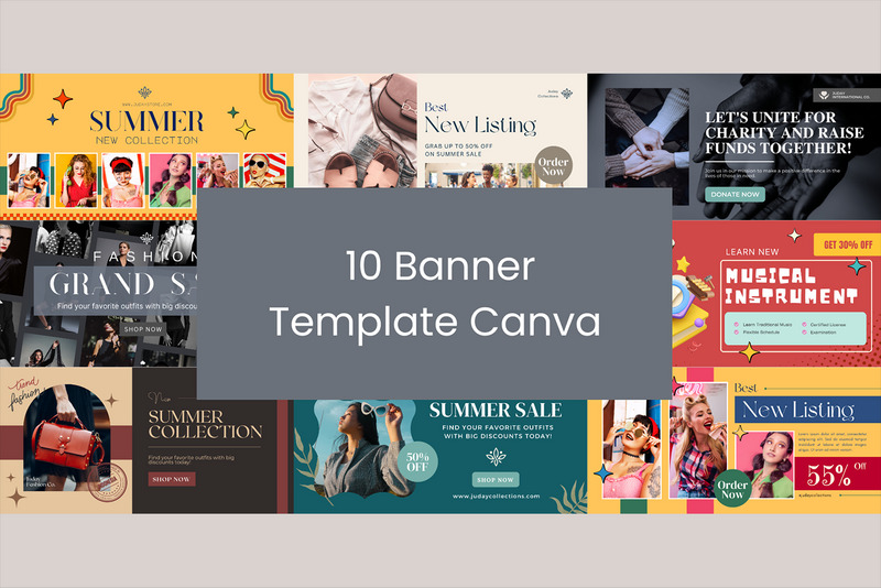 Sleek Banner Template for Canva - Features Image 1