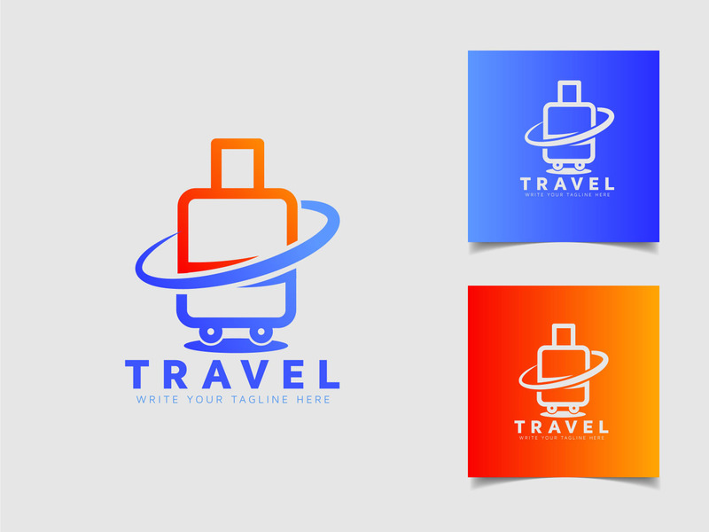 Travle Logo Design Template With Bag - Features Image 1