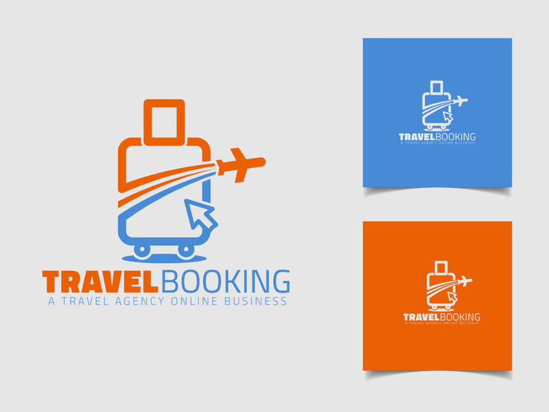 Travel Logo Concept For Bag, Plane, Online Booking - Features Image 1