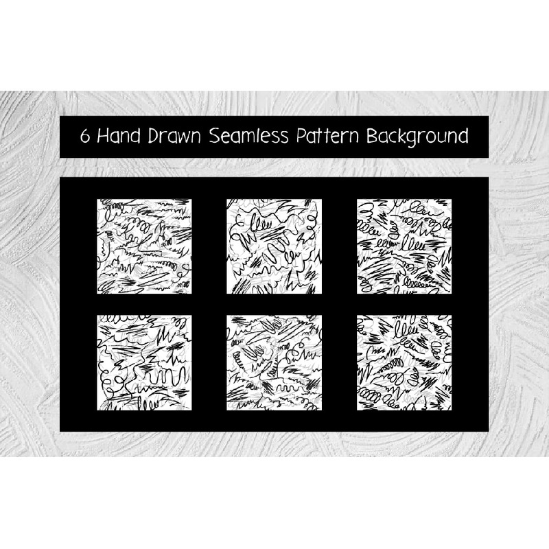 6 Fondo Senza Cuciture Disegnato A Mano - Caratteristiche Immagine 1