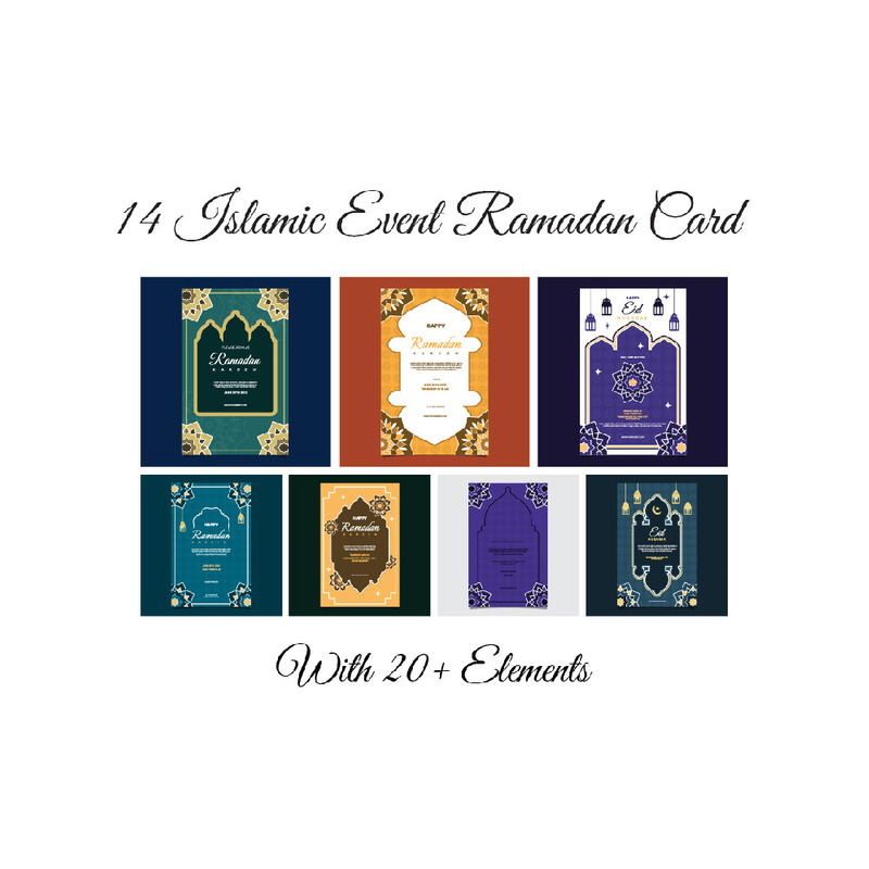 14 islamiska evenemang Ramadan-kort med 20+ element - Features Image 1