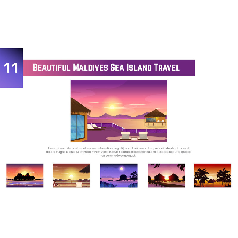 11 vackra Maldiverna Sea Island Travel Illustration - Features Image 1