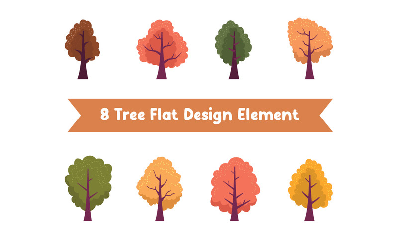 8 Baum-Flachdesign-Element - Eigenschaften Bild 1