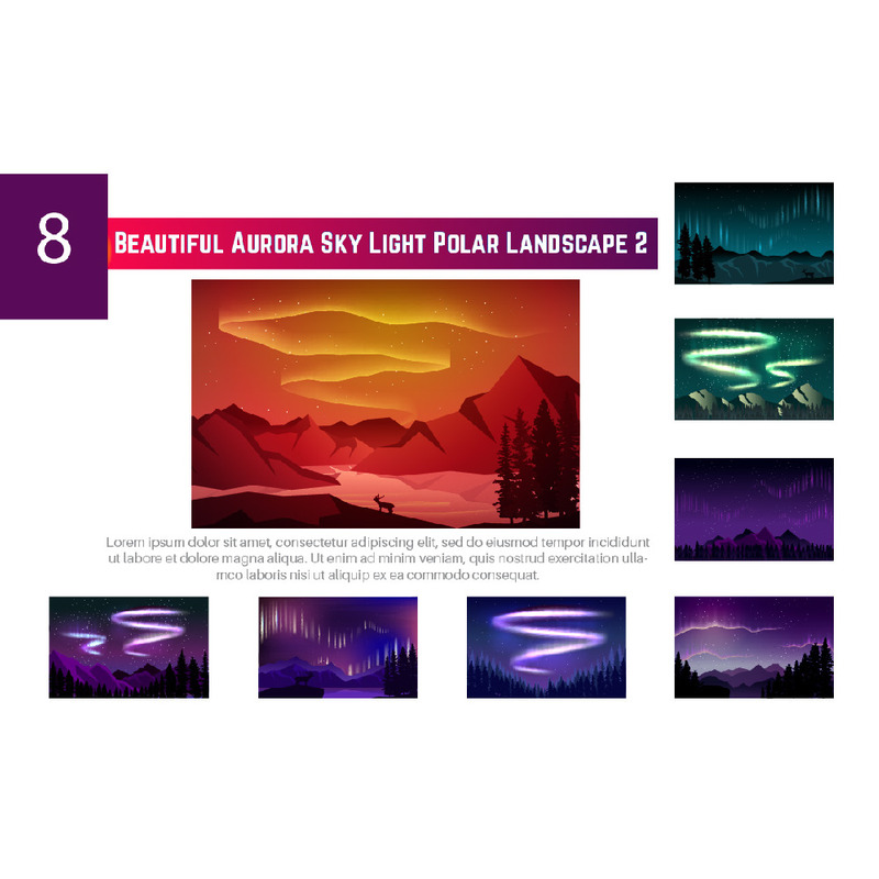 8 Vackert Aurora Sky Light Polar Landscape 2 - Features Image 1