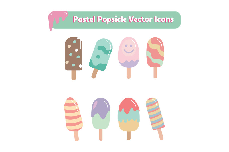8 pastellfärgade glassikoner - Features Image 1