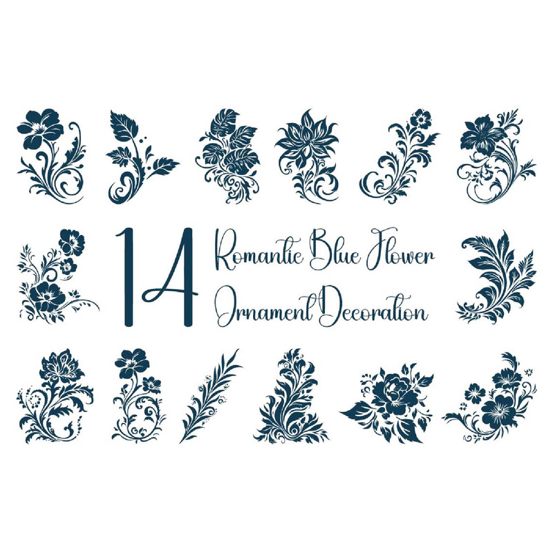 14 romantiska blå blommor dekoration - Features Image 1
