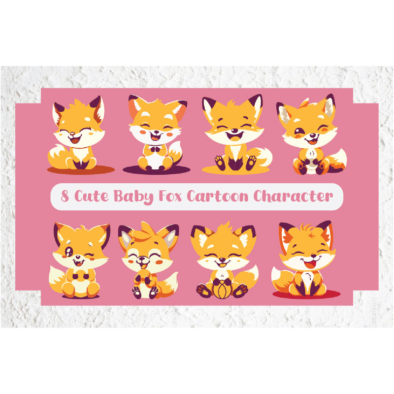8 Söta Baby Fox seriefigur - Features Image 1