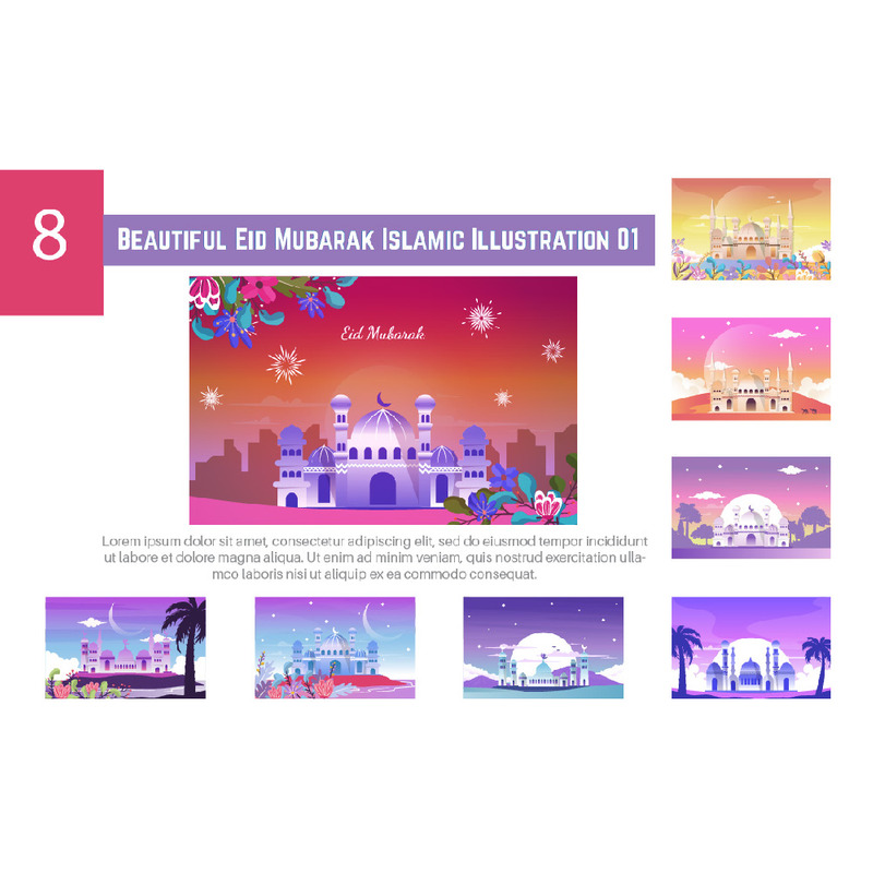 8 Vacker Eid Mubarak islamisk illustration 01 - Features Image 1