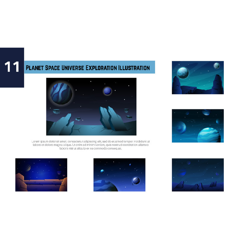 11 Planet Space Universe Exploration Illustration - Features Image 1