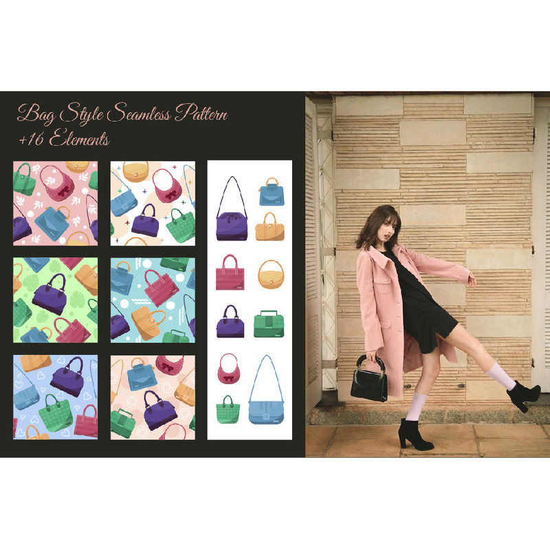 Çanta Stili Dikişsiz Desen +16 Öğe - Features Image 1
