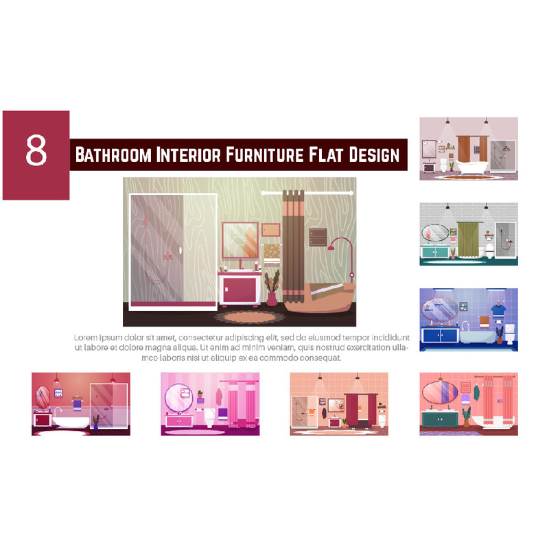 8 badrum inredningsmöbler Platt design - Features Image 1