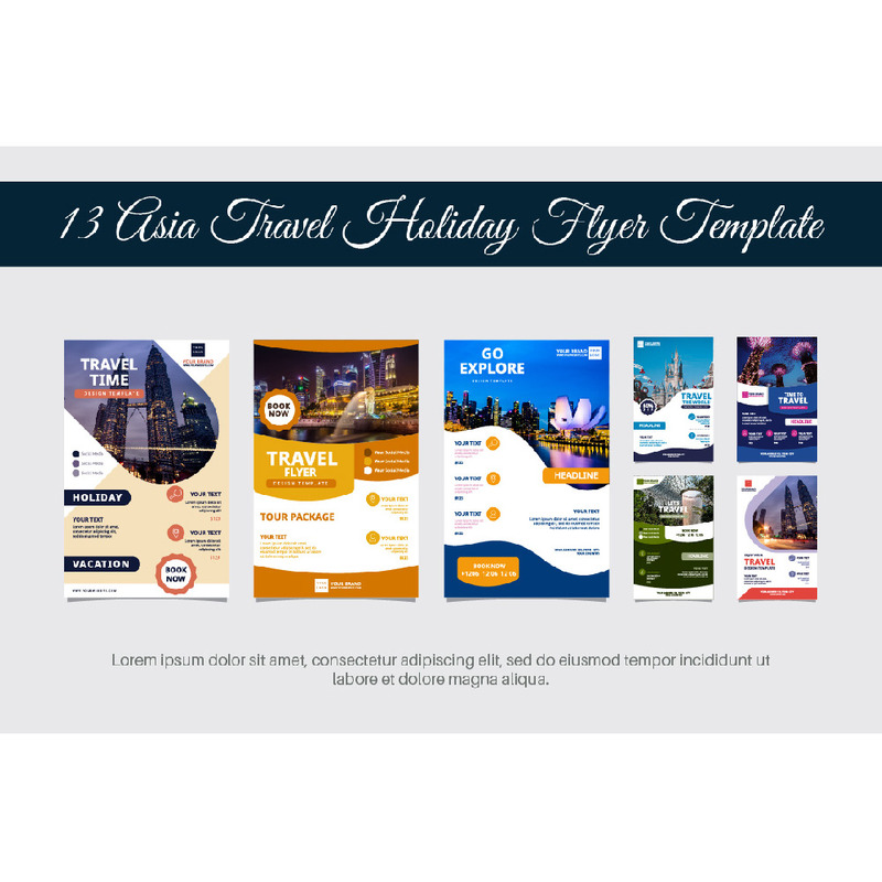 13 Asia Travel Holiday Flyer Template - Features Image 1