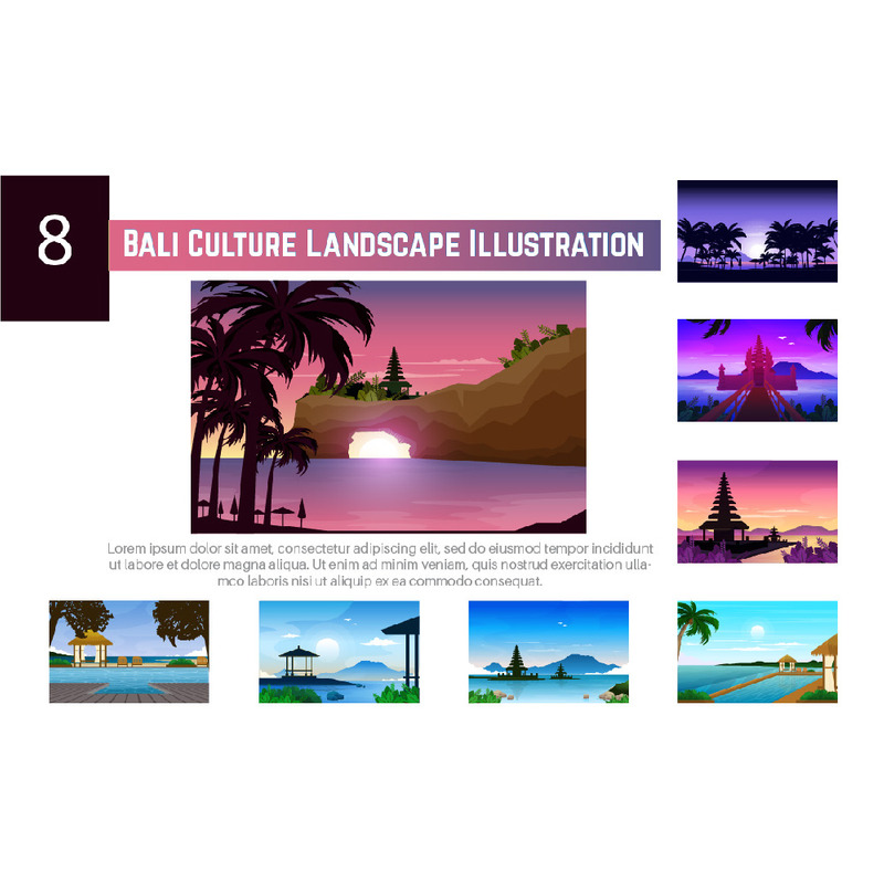 8 Bali Kultur Landskap Illustration - Features Image 1