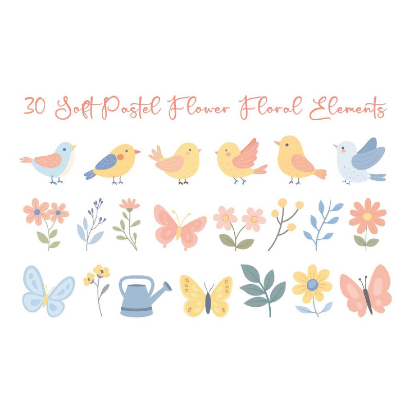 30 mjuka pastellblommor - Features Image 1