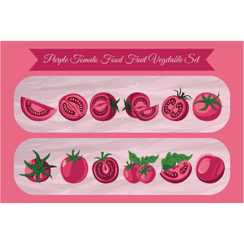 Set di verdure per frutta e pomodoro viola - Caratteristiche Immagine 1