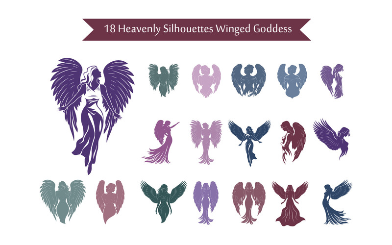 18 Heavenly Silhouettes Winged Goddess - Features Image 1