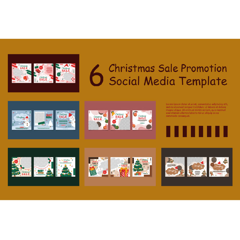 6 Christmas Sale Social Media Template - Features Image 1