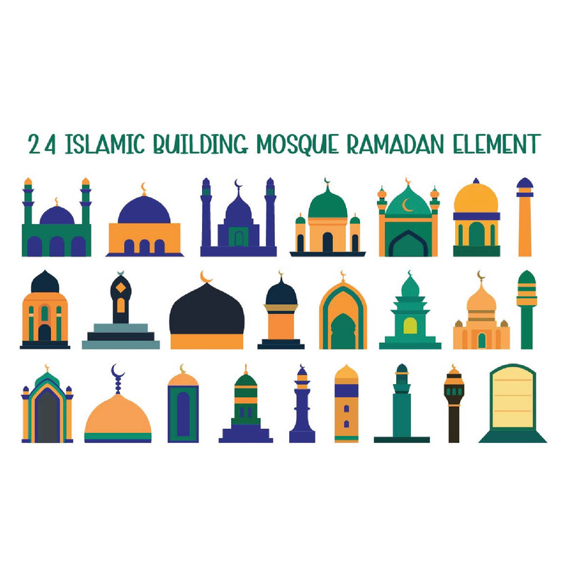 24 Islamisk byggnad Moskén Ramadan Element - Features Image 1