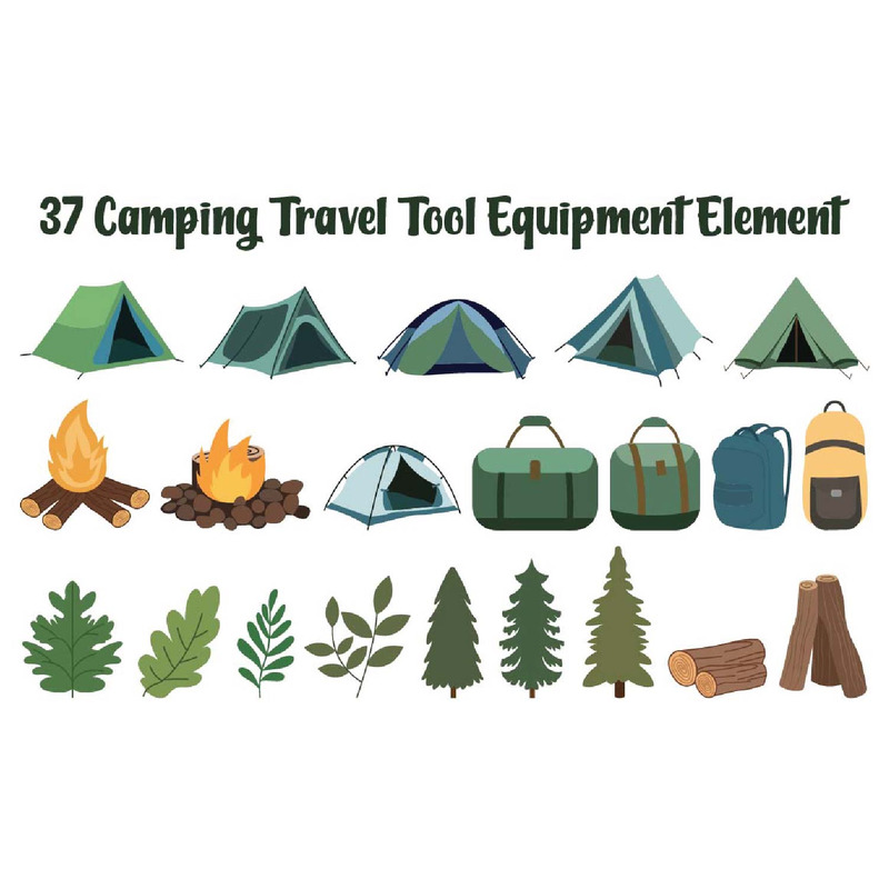 37 Camping Travel Tool Equipment Element - Features Image 1