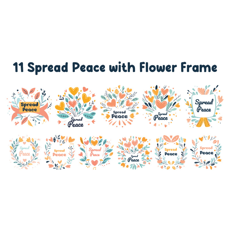 11 Espalhe a paz com moldura de flores - Features Image 1