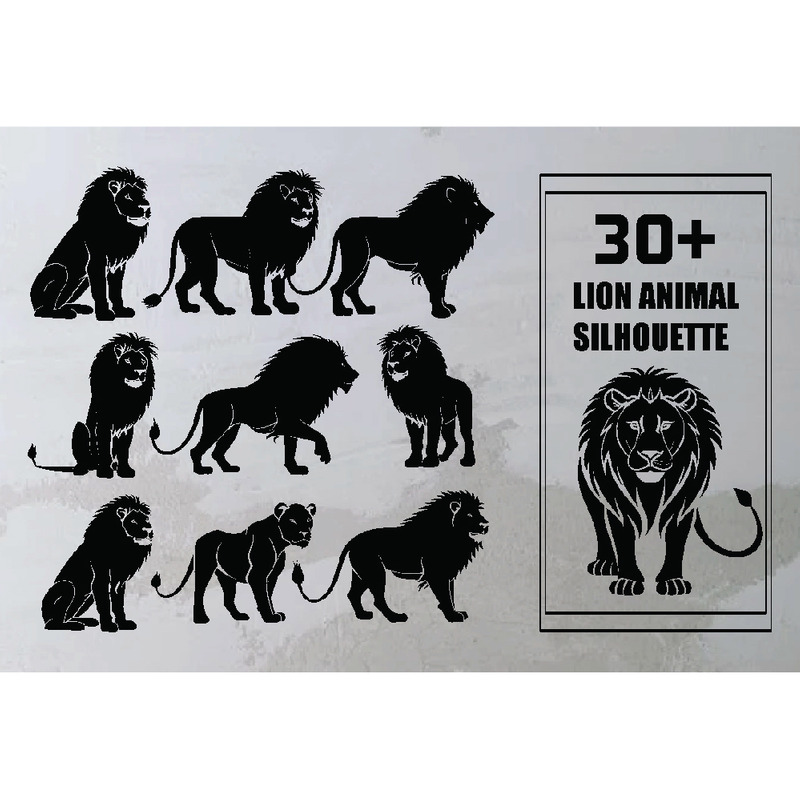 30+ Löwen Tier Silhouette - Eigenschaften Bild 1