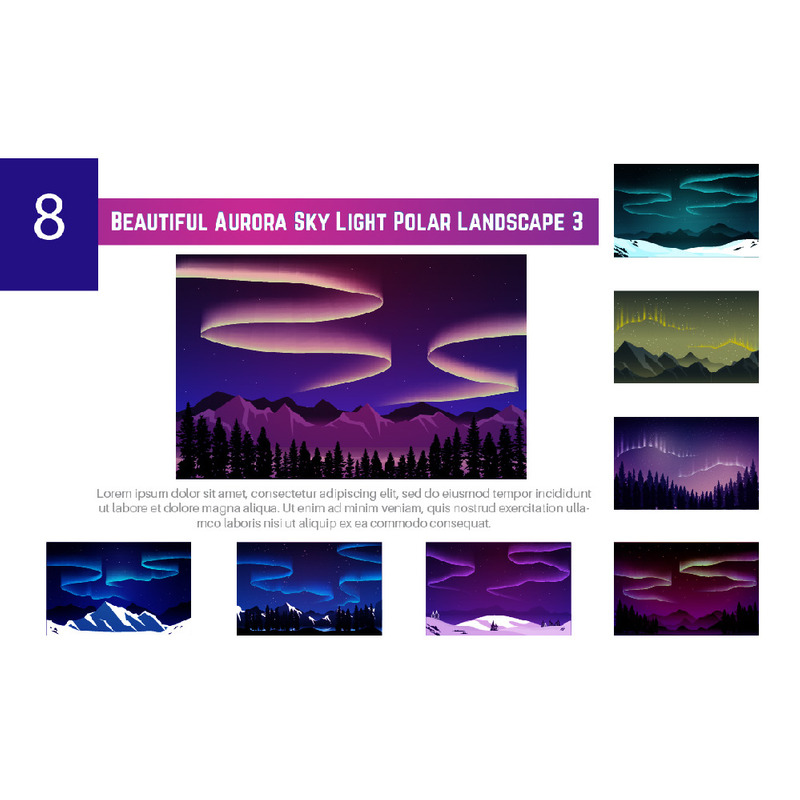8 Vackert Aurora Sky Light Polar Landscape 3 - Features Image 1
