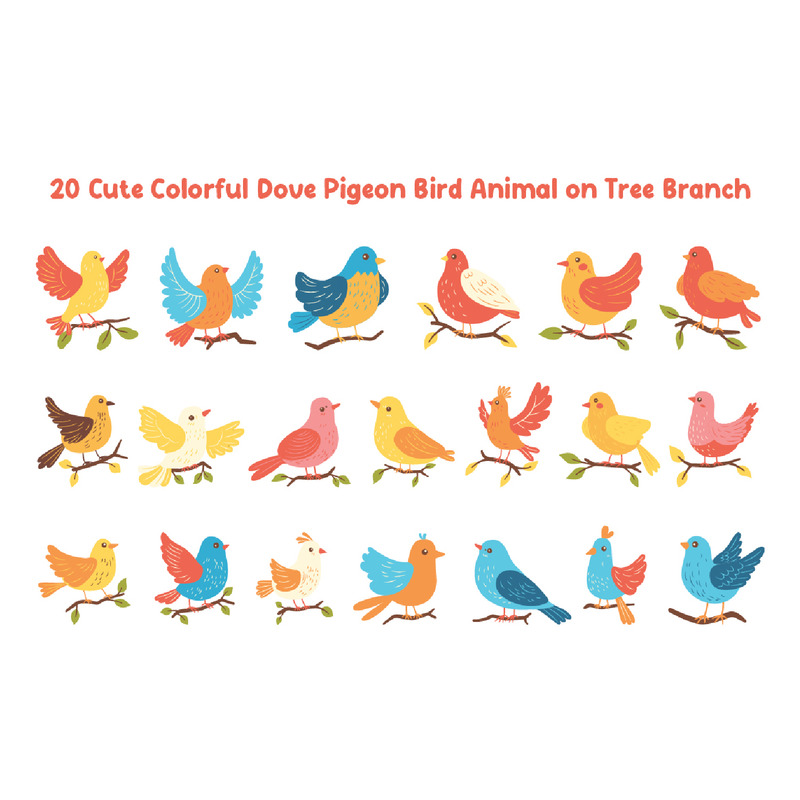 20 schattige kleurrijke duivenvogeldieren - Features Image 1
